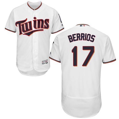 Twins #17 Jose Berrios White Flexbase Authentic Collection Stitched MLB Jersey